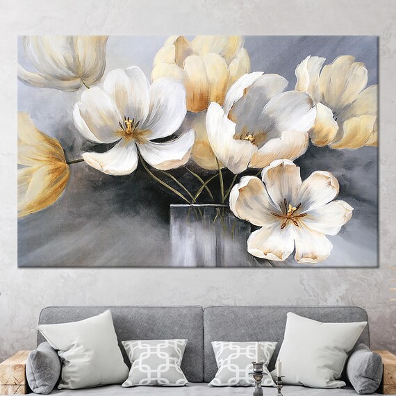 Abstract Flowers Painting Flower Print Modern Art Luxury Home Decor Floral Poster Modern Flower Artwork