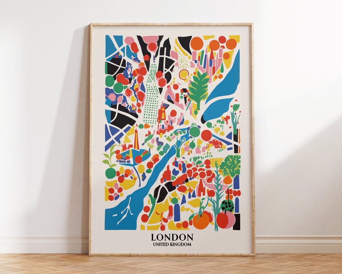 London City Map - Mid Century Travel Poster - Image 2
