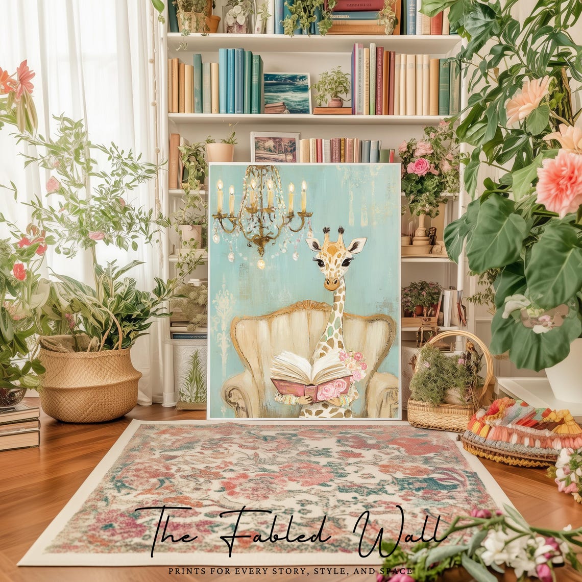 Whimsical Giraffe Art Print, Pastel Nursery Decor - Image 4