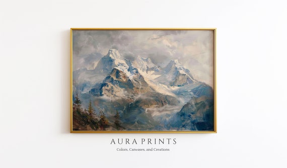 Spring River Mountain Landscape Art Wall Painting 0114