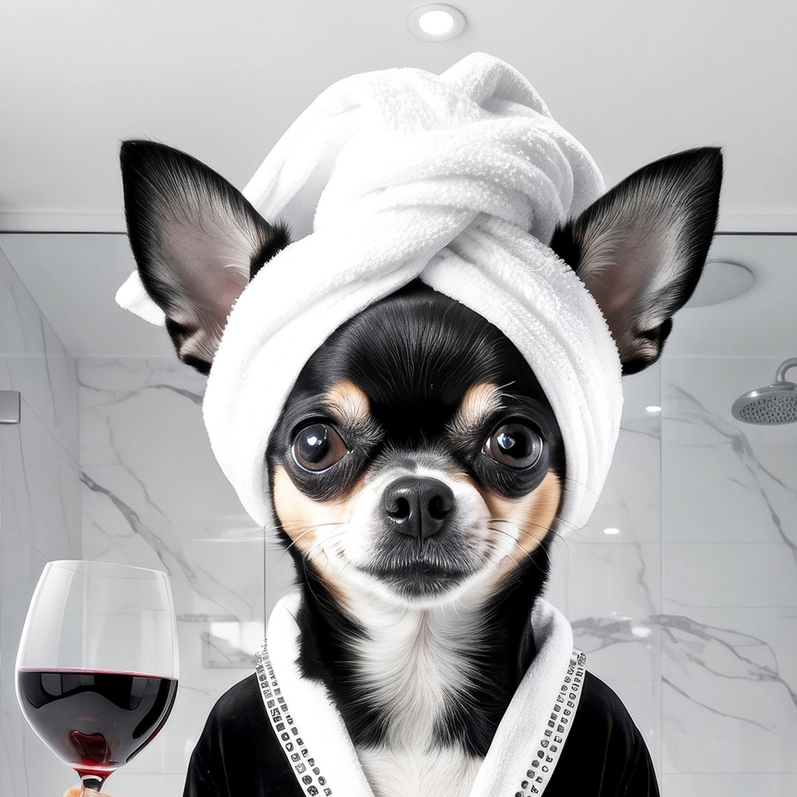 Chihuahua Wall Art Chihuahua Toilet Print Chihuahua Poster Funny Bathroom Decor Chihuahua Print Chihuahua Dog Gift - Image 4