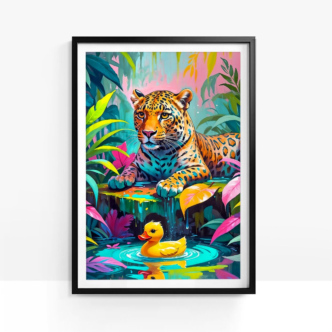 Leopard Bathroom Print, Boho Funny Poster - Image 3