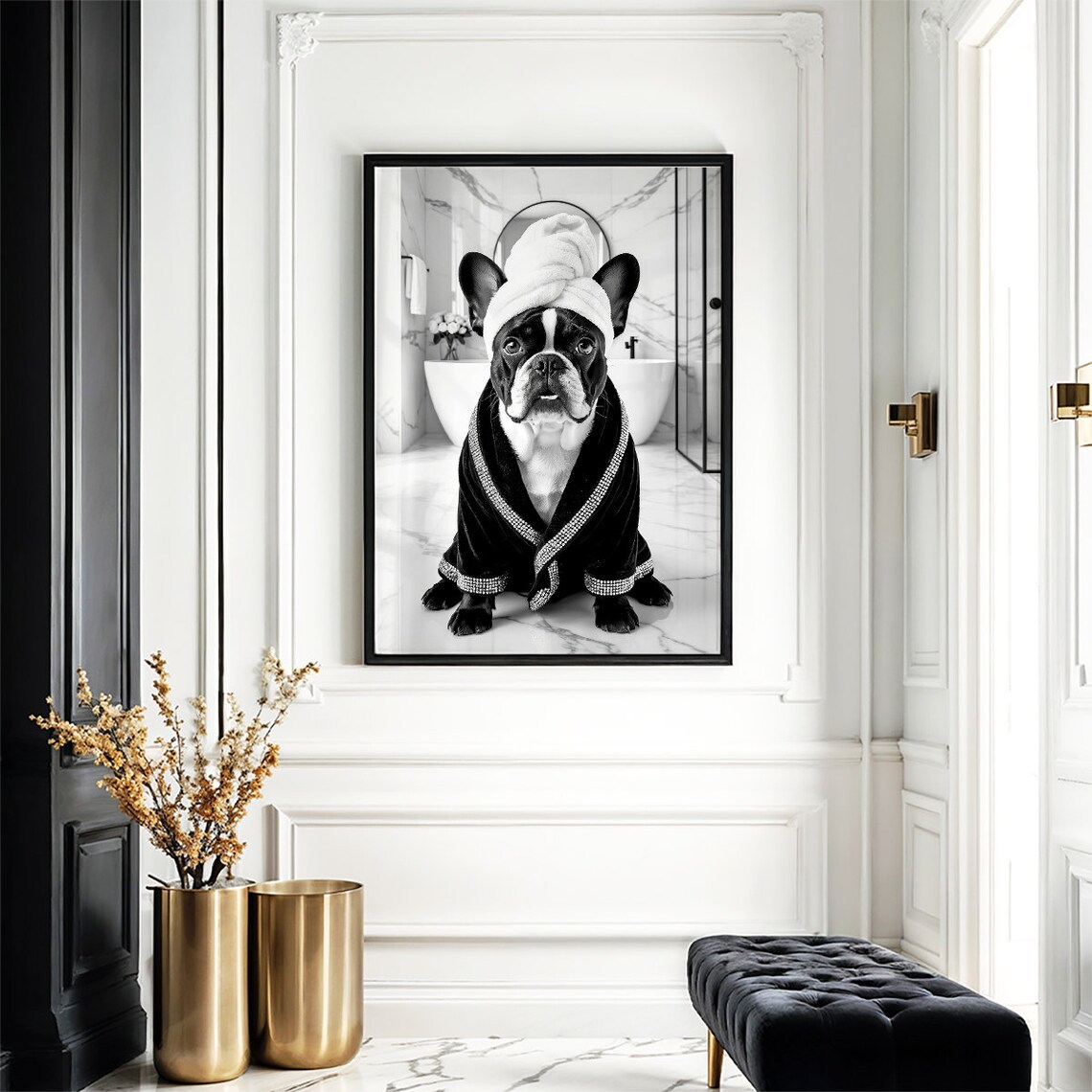 French Bulldog Toilet Print, Funny Bathroom Decor - Image 4