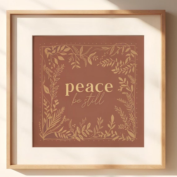 Peace Be Still Scripture Wall Art Print