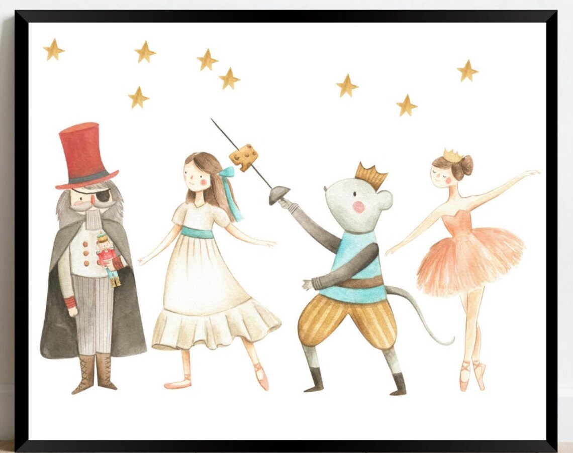 Nutcracker Christmas Wall Art Poster Print