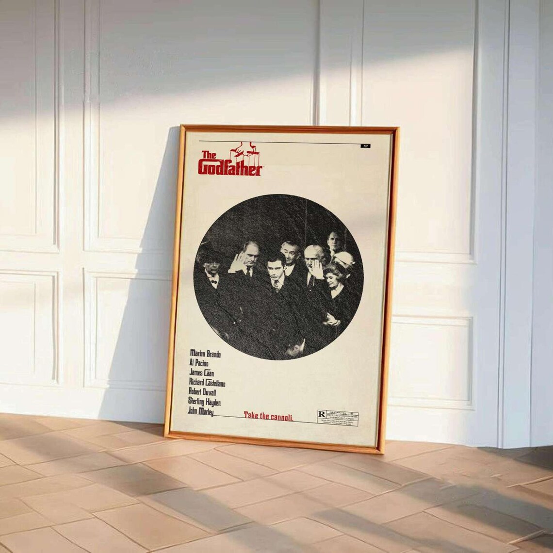 The Godfather Minimalist Circle Movie Poster Marlon Brando Art