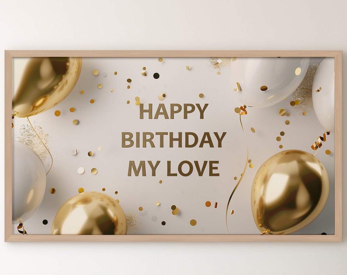 Happy Birthday Maya Gold Balloons Personalized Name TV Art Poster - Image 8