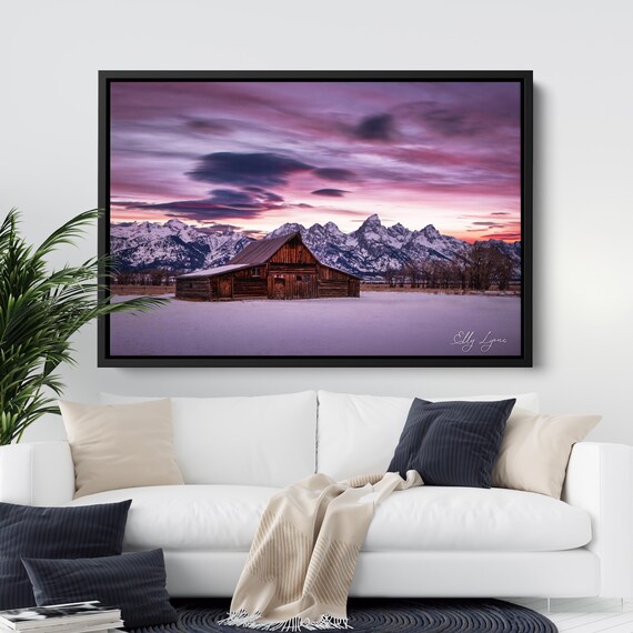Grand Teton Mountains, Sunrise Landscape Art Print
