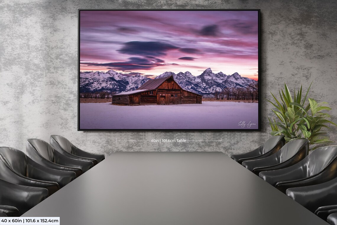 Grand Teton Mountains, Sunrise Landscape Art Print - Image 2