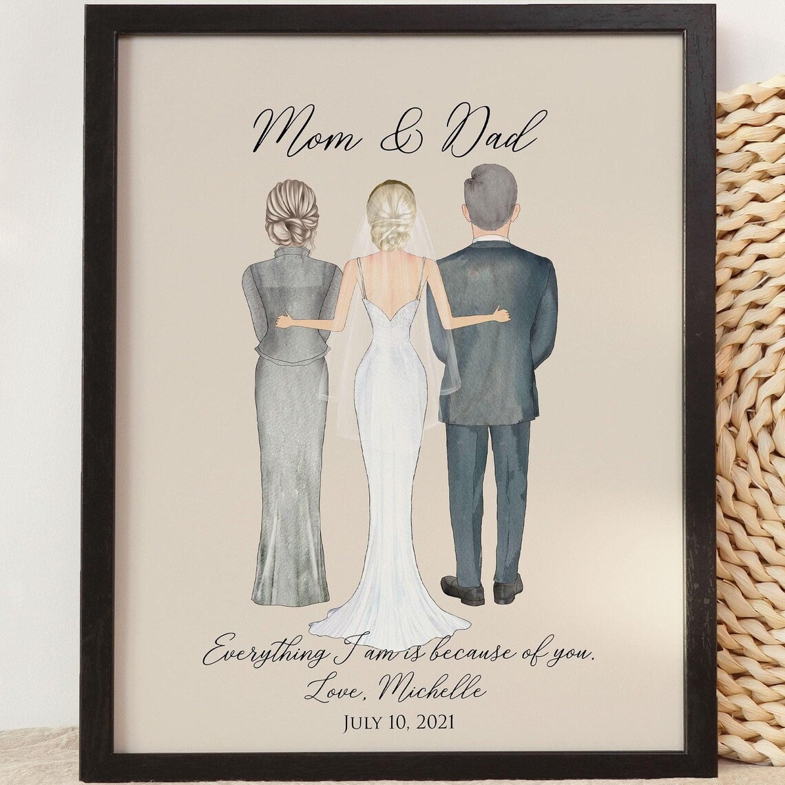 Mom and Dad Wedding Tribute Everything I Am Love Michelle Poster