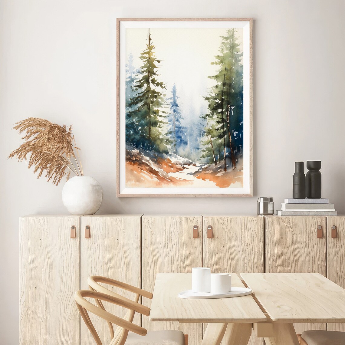 Geirangerfjord Watercolor Art Print, Norway Landscape - Image 5