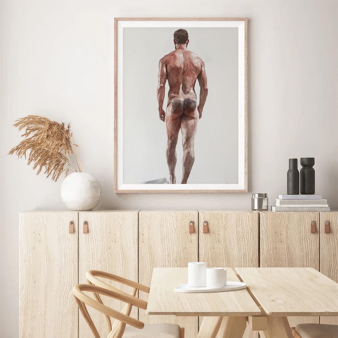 Male Body Watercolor Art Print Gay Art Print Male Butts Watercolor Wall Art Decor Gifts Gor Him By Feelingprints - Image 5