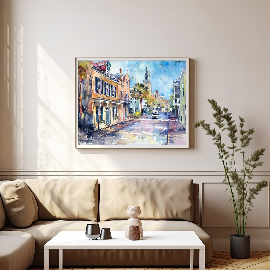 Charleston Watercolor Travel Poster, Rustic Decor - Image 4