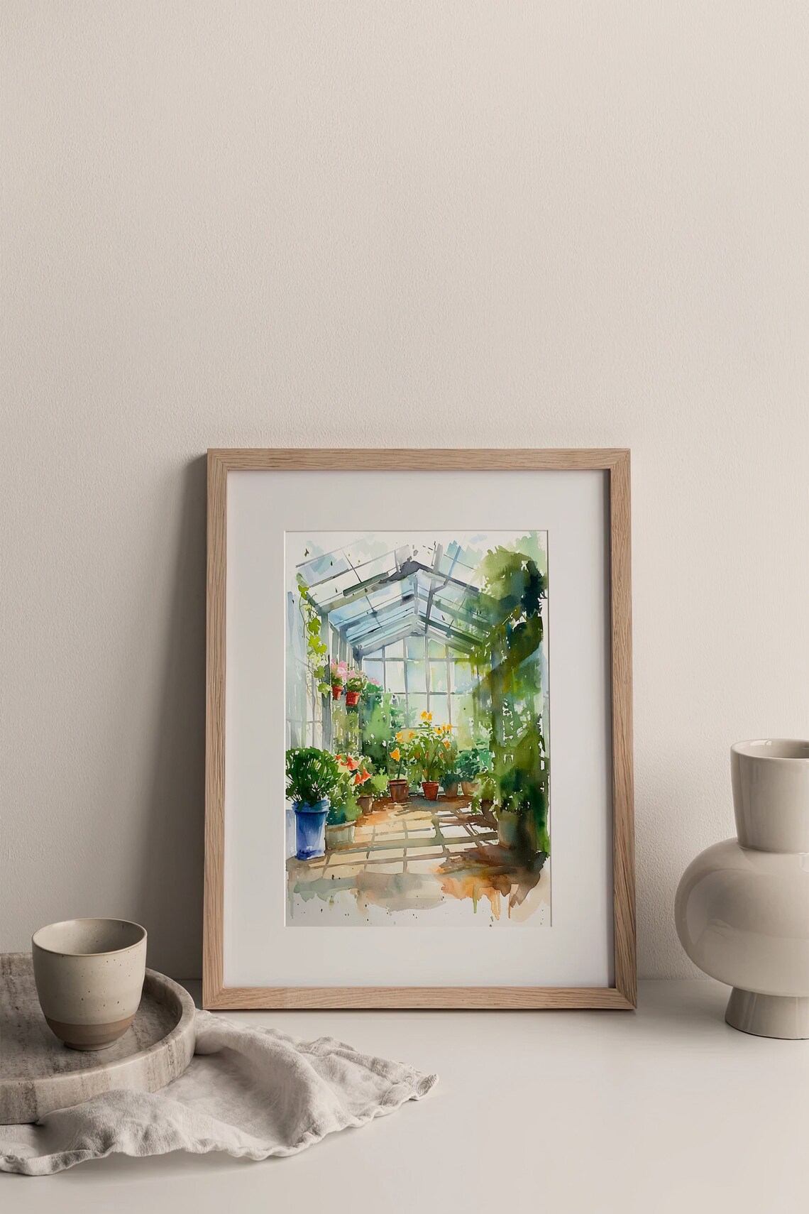 Greenhouse Painting Botanical Watercolor Art Print - Image 2
