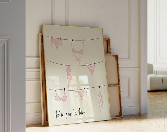 Vintage Apartment Decor Pink Summer Poster Art Print