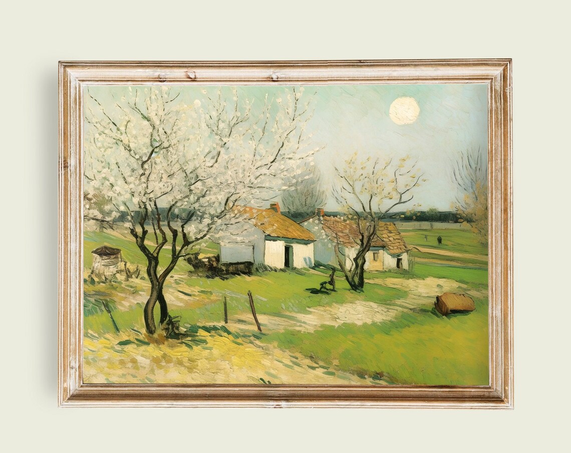 Van Gogh Botanical Landscape Vintage Art Print
