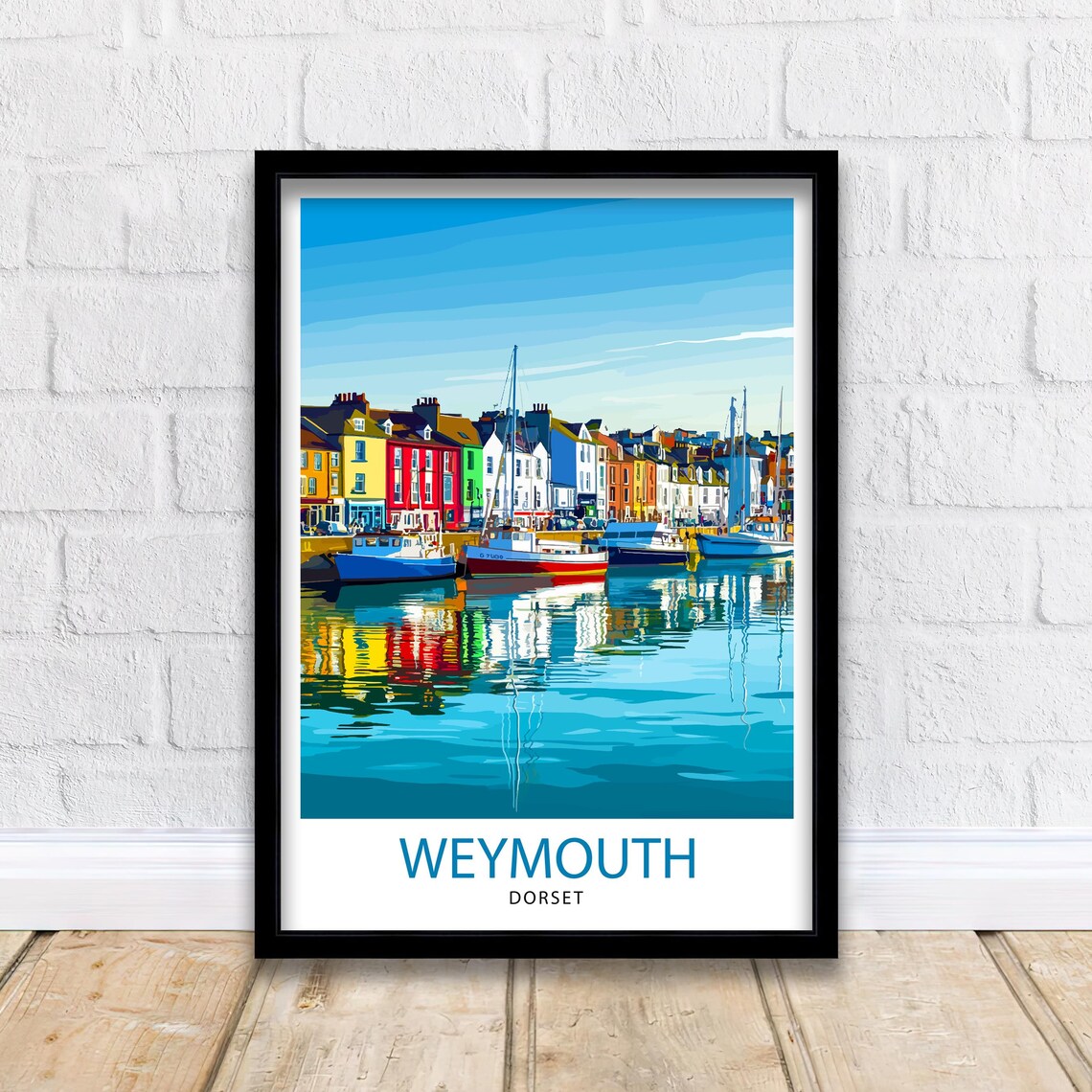 Weymouth Dorset Travel Poster, British Place Print