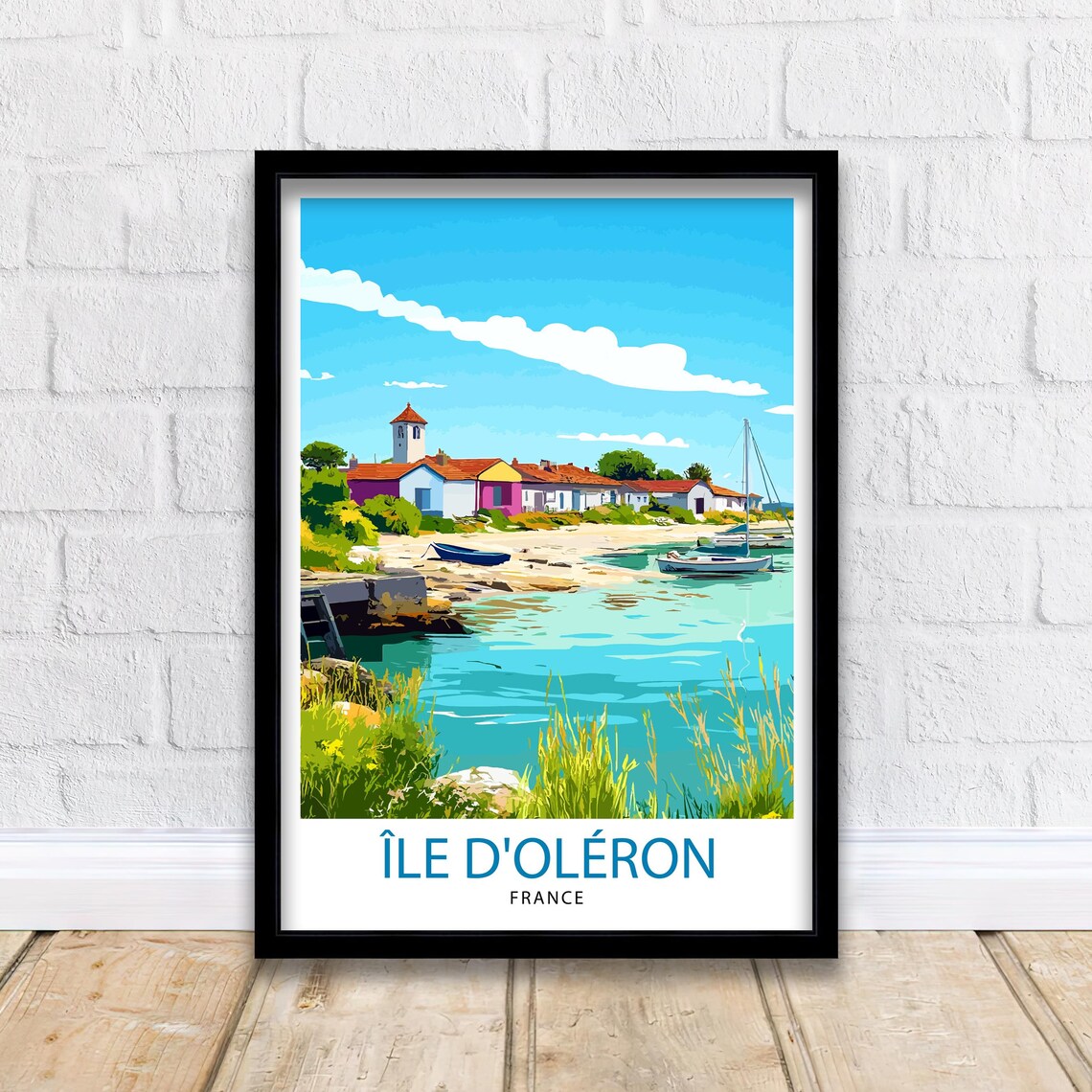 Isle Of Olron France Travel Print Wall Decor Wall Art Olron Coastal Landscape Wall Hanging Home Dcor French Island Gift Art Lovers Beach