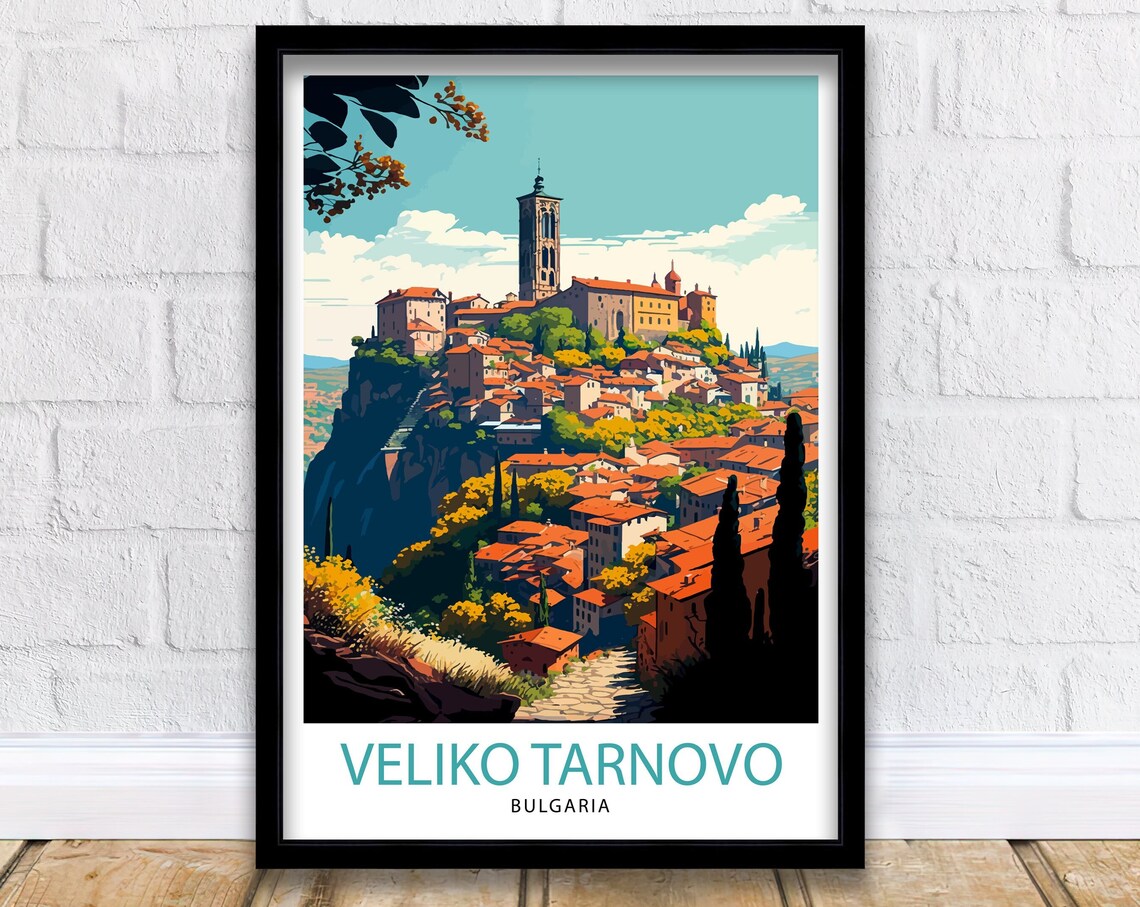 Veliko Tarnovo Travel Poster, Bulgaria Wall Decor