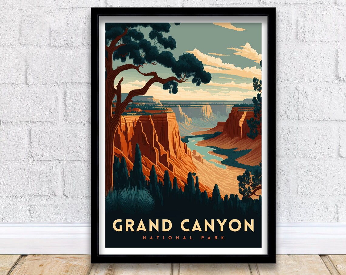 Grand Canyon Travel Poster, Arizona National Park