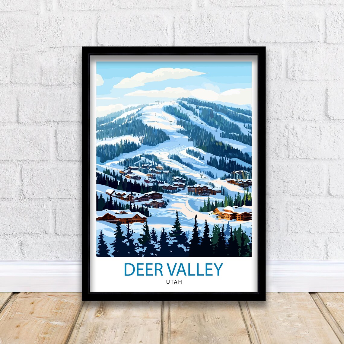 Deer Valley Ski Resort Utah Travel Poster
