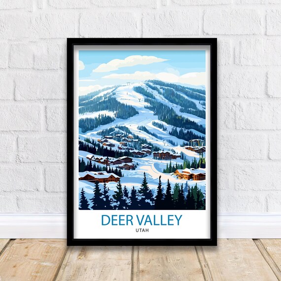 Deer Valley Ski Resort Utah Travel Poster