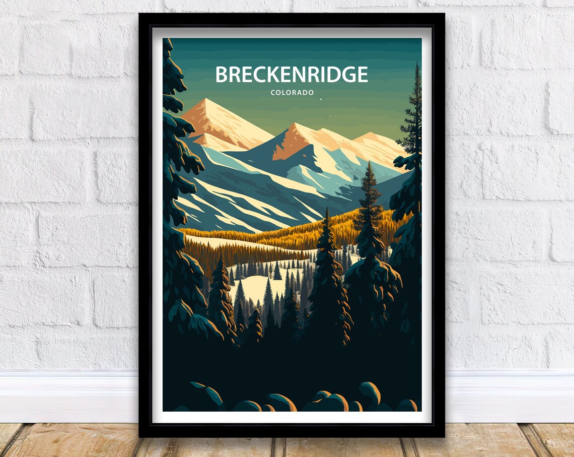 Breckenridge Ski Art Travel Poster