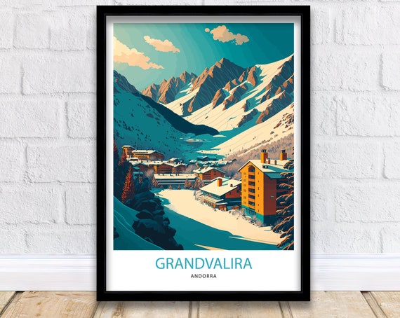 Andorra Ski Poster Vintage Ski Poster Ski Resort Poster Ski Poster Andorra Poster Retro Ski Poster Andorra Travel Print Andorra