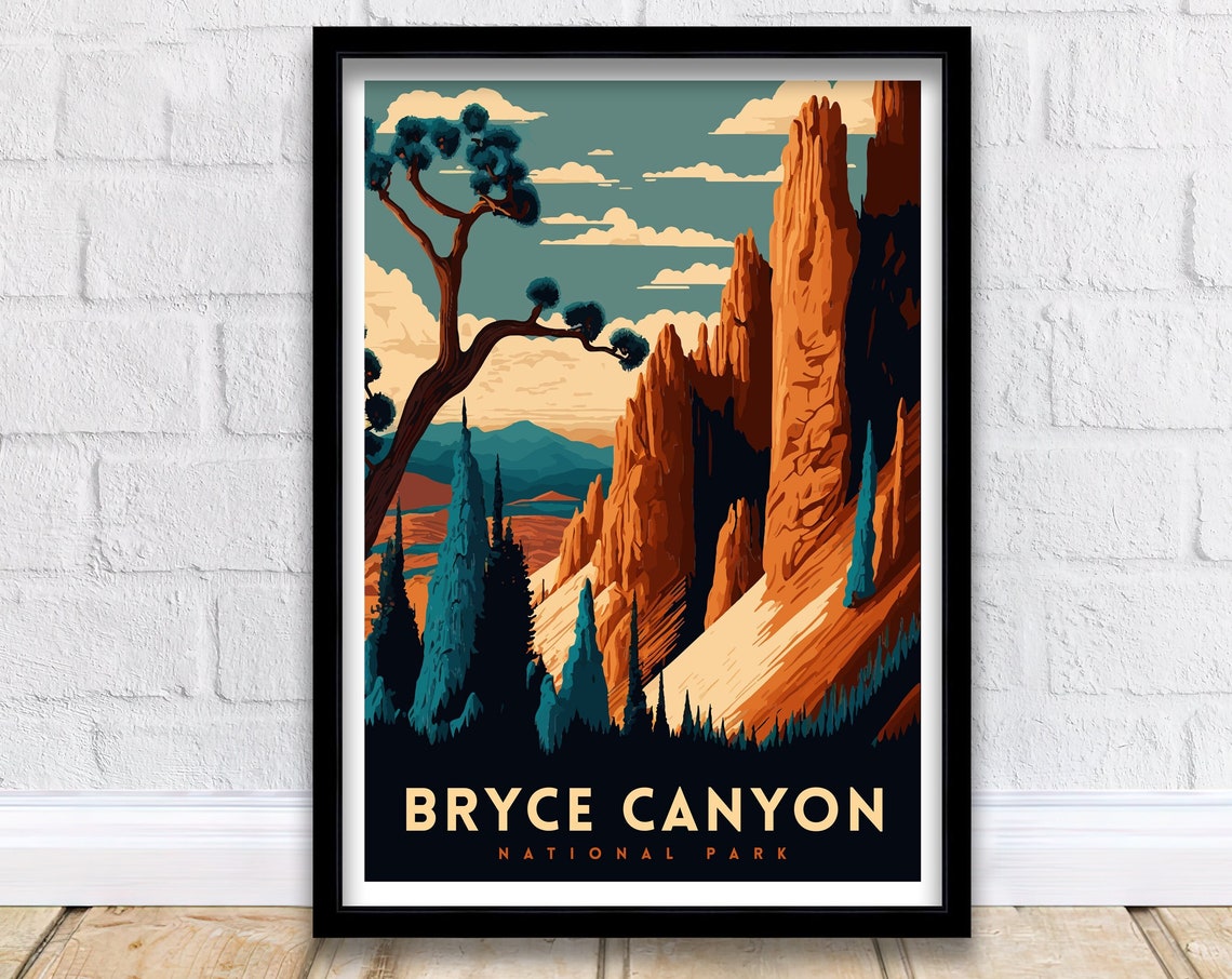 Bryce Canyon National Park Utah Hoodoo Amphitheater Art Poster