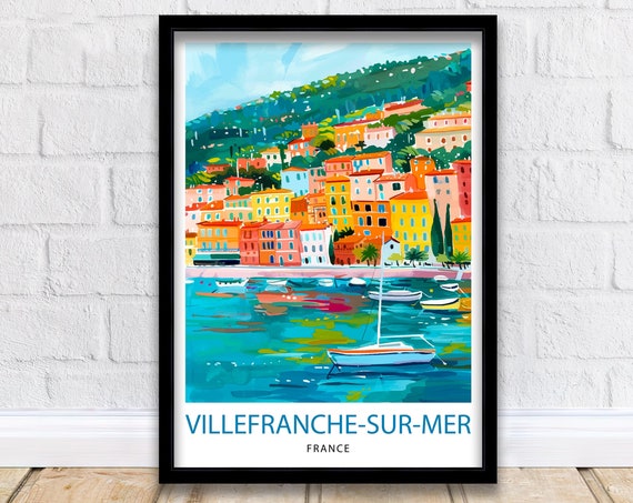 Villefranche Sur Mer French Riviera Travel Poster