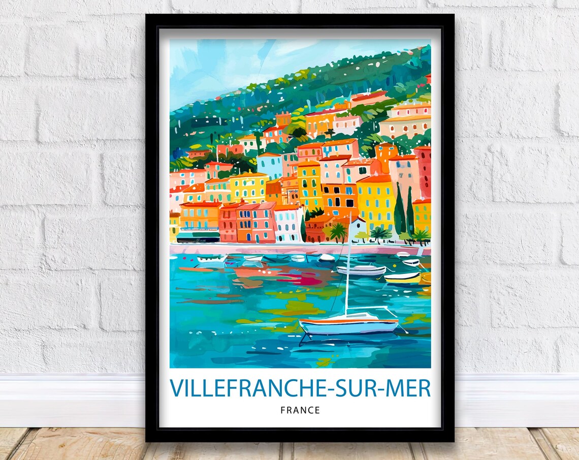 Villefranche Sur Mer French Riviera Travel Poster