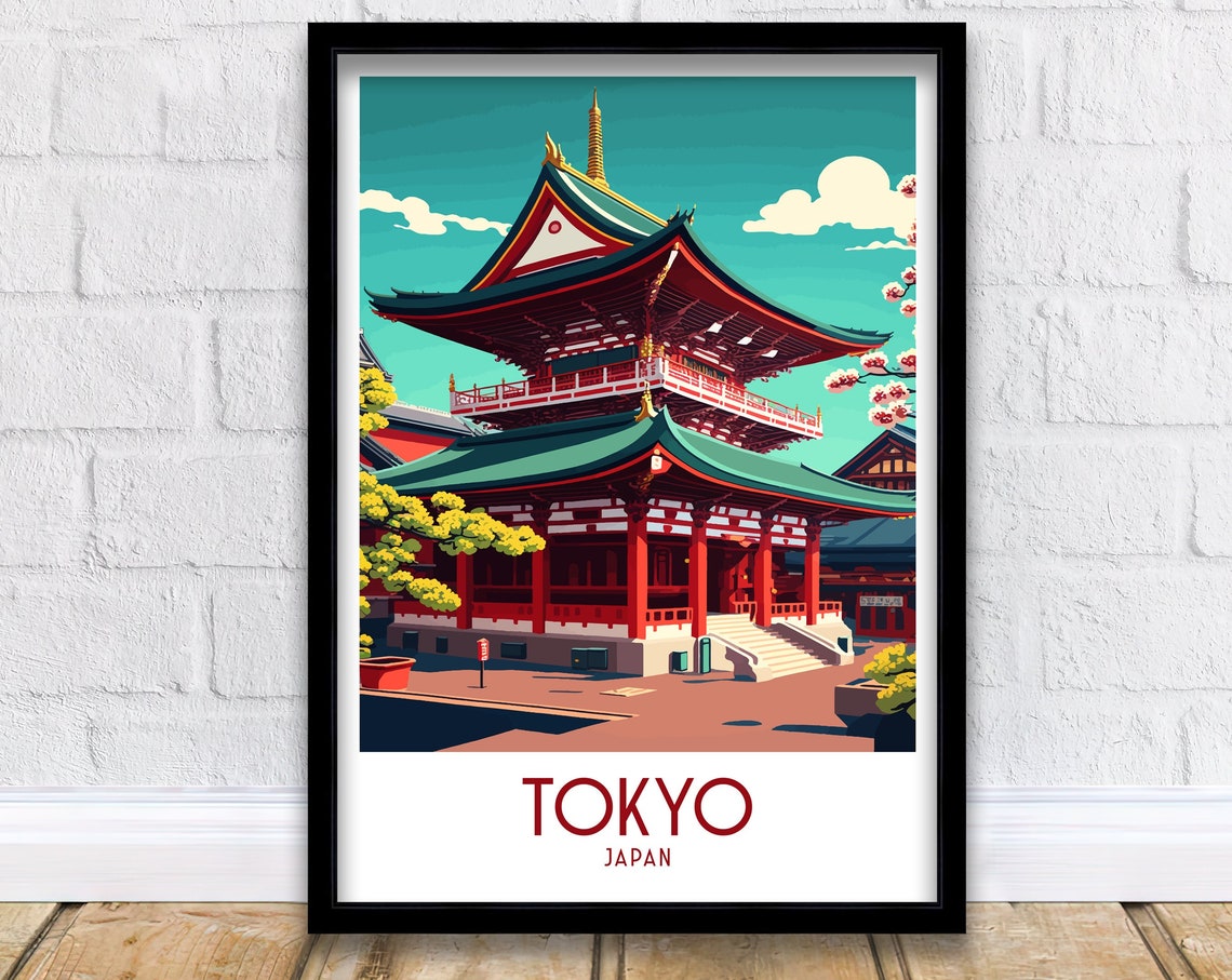 Tokyo Travel Print Tokyo Poster Tokyo Travel Print Tokyo Wall Art Travel Poster Japan Print Wall Art Japan Poster