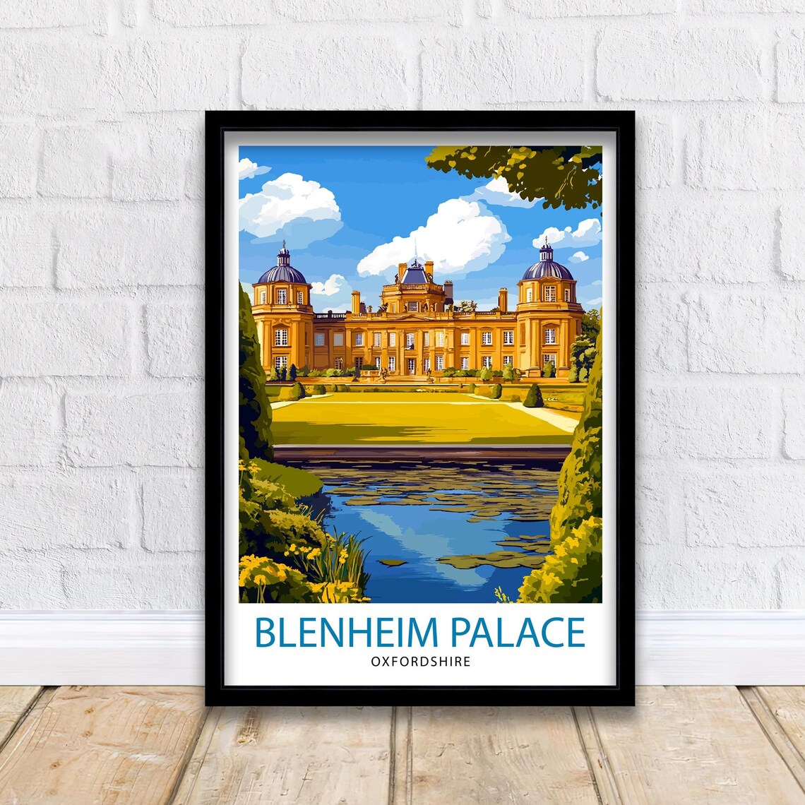 Blenheim Palace Oxfordshire Baroque Palace Lake Gardens Poster