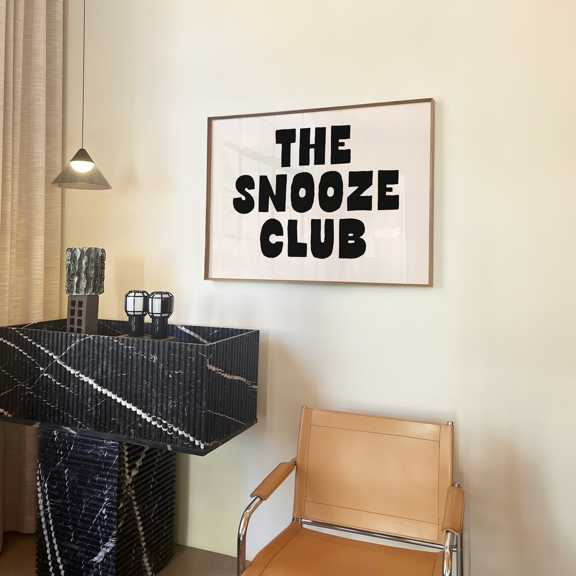 The Snooze Club Bold Typography Art Print - Image 4