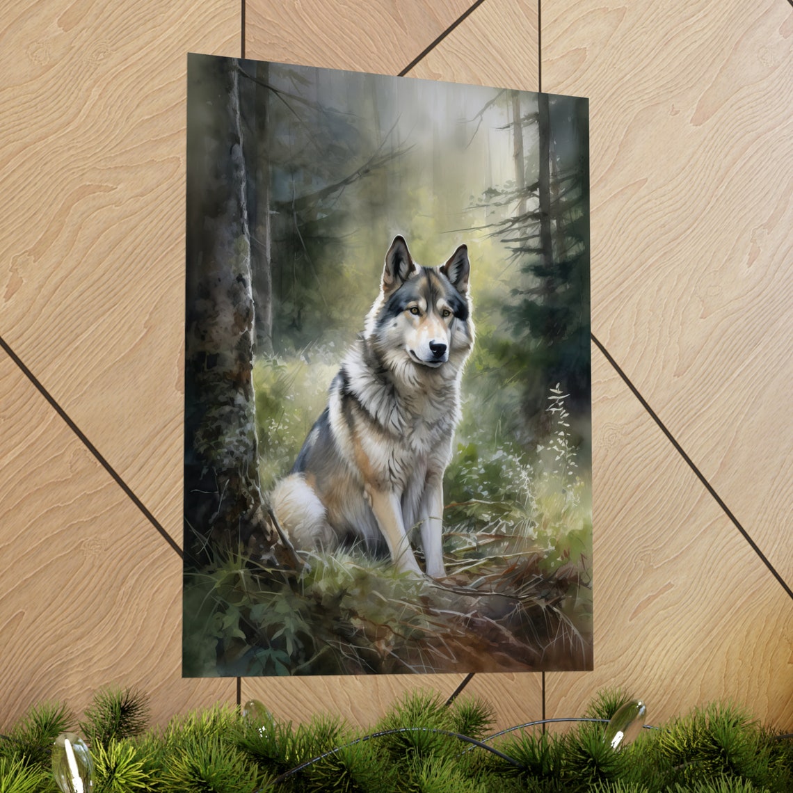 Alaskan Malamute Dog Art Print Dog Wall Art Animal Art Print Animal Art Poster Dog Lover Gift Colorful Animal Wall Art Cool Dog Art - Image 2