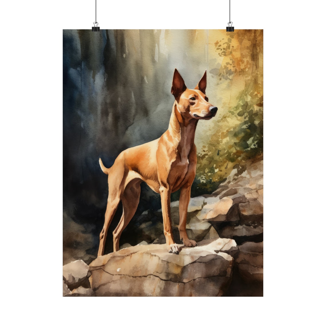 Pharaoh Dog Art Print Dog Wall Art Animal Art Print Animal Art Poster Dog Lover Gift Colorful Animal Wall Art Cool Dog Art - Image 5