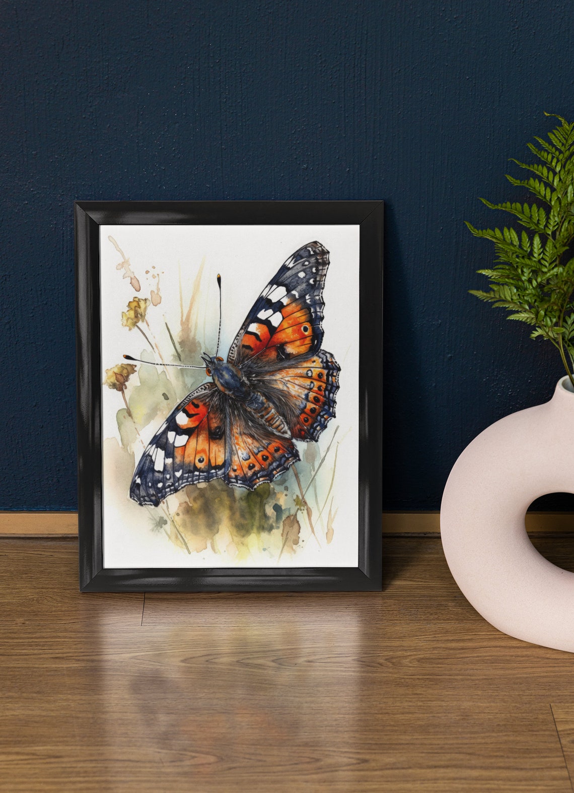 Phaon Crescent Butterfly Art Print Butterfly Home Dcor Watercolor Butterfly Painting Insect Wall Art Nature Lover Butterflies Artwork