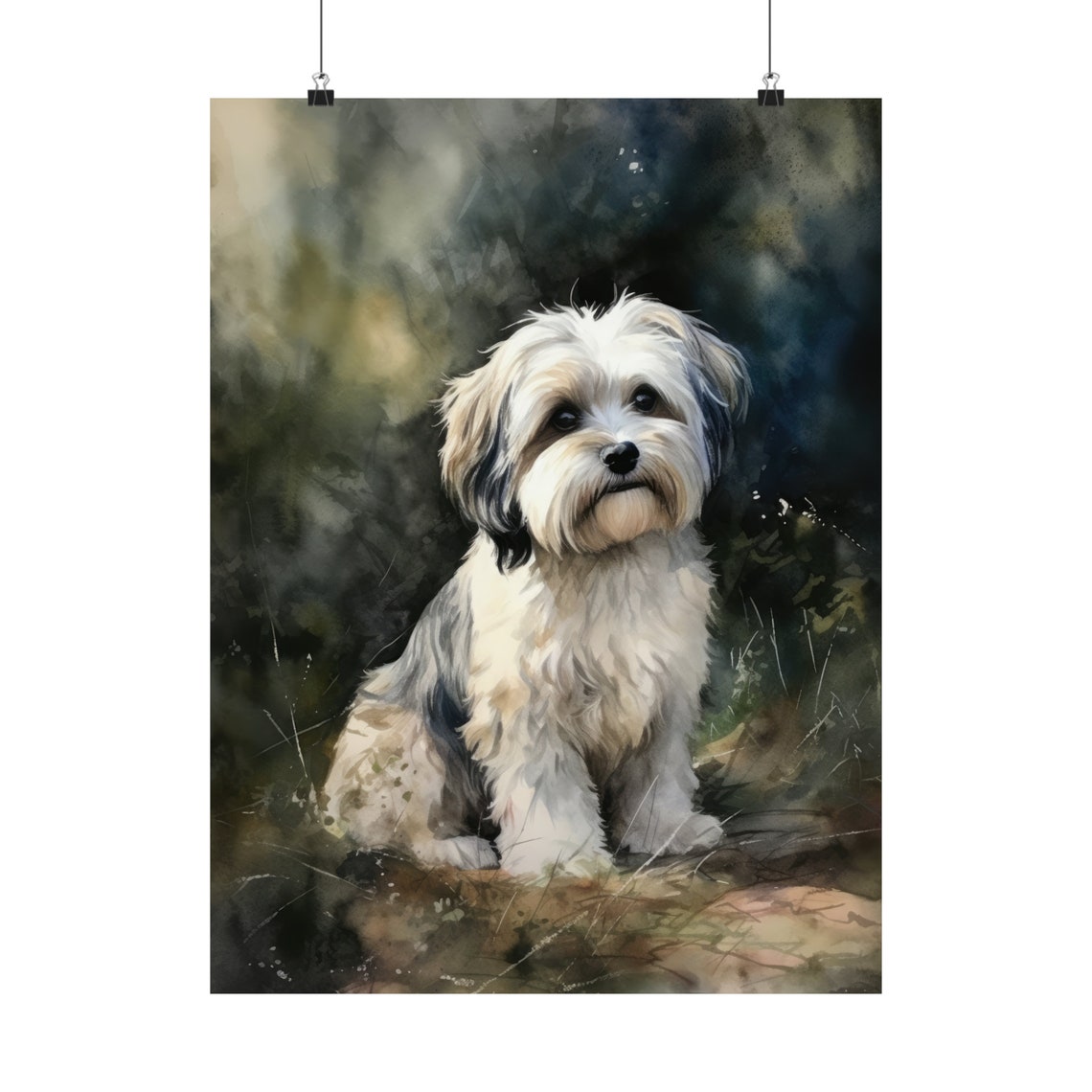 Tibetan Terrier Dog Art Print Dog Wall Art Animal Art Print Animal Art Poster Dog Lover Gift Colorful Animal Wall Art Cool Dog Art - Image 5