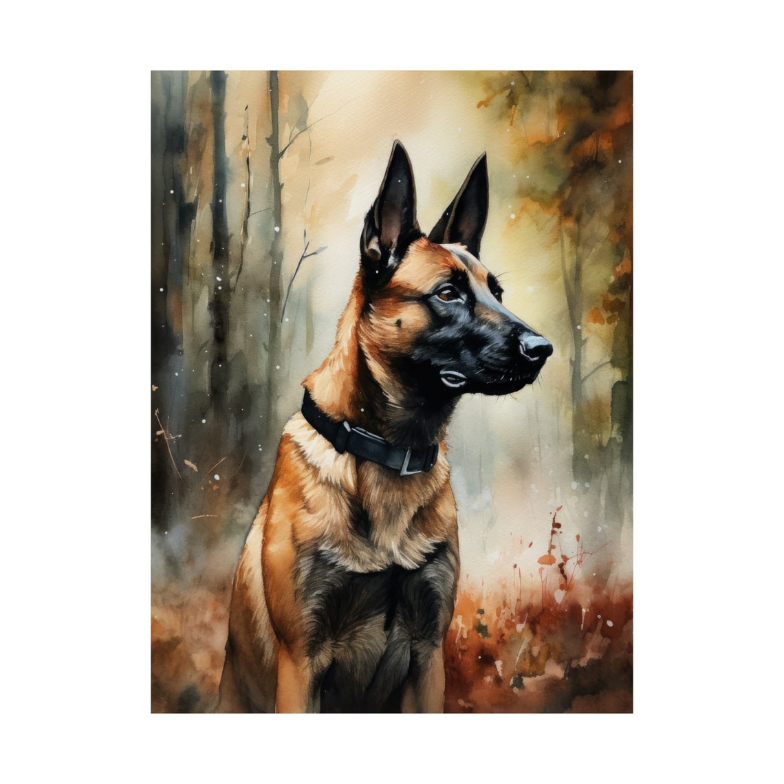 Belgian Malinois Dog Art Print Dog Wall Art Animal Art Print Animal Art Poster Dog Lover Gift Colorful Animal Wall Art Cool Dog Art - Image 4