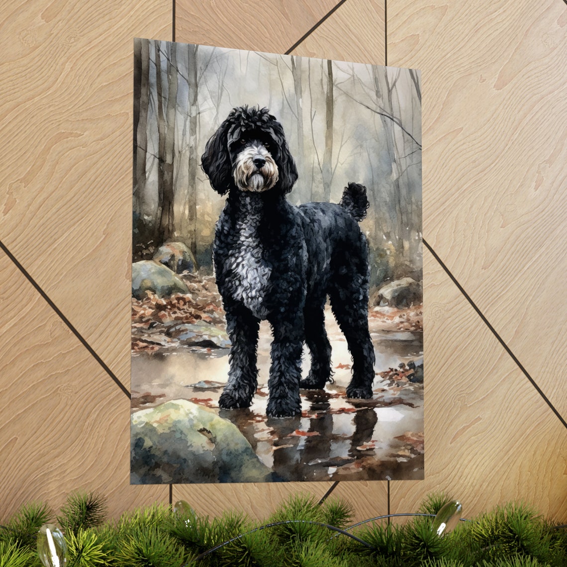 Portuguese Water Dog Art Print Dog Wall Art Animal Art Print Animal Art Poster Dog Lover Gift Colorful Animal Wall Art Cool Dog Art - Image 2