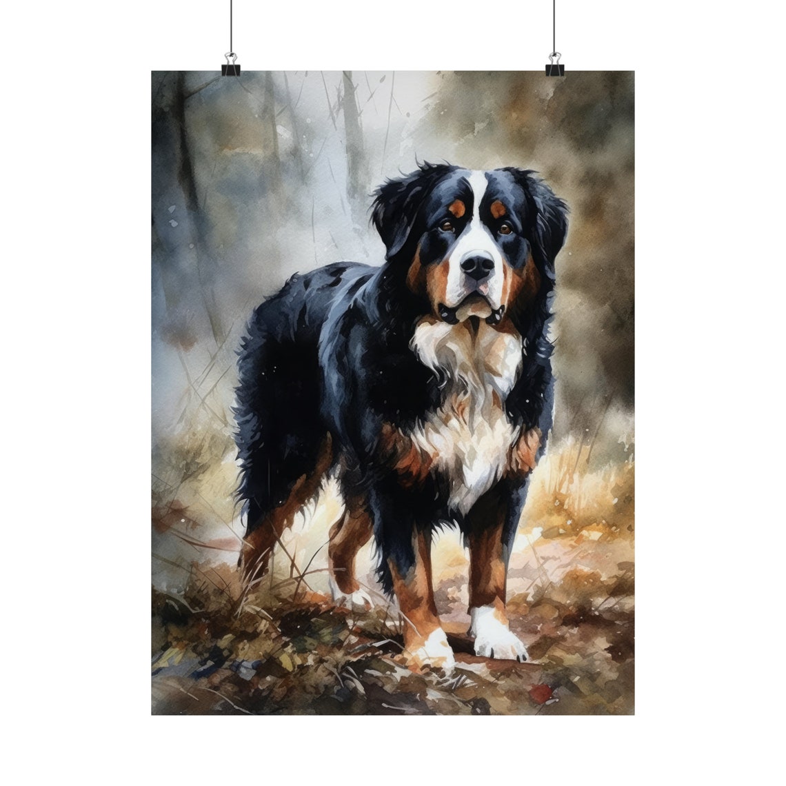 Bernese Mountain Dog Art Print Dog Wall Art Animal Art Print Animal Art Poster Dog Lover Gift Colorful Animal Wall Art Cool Dog Art - Image 5