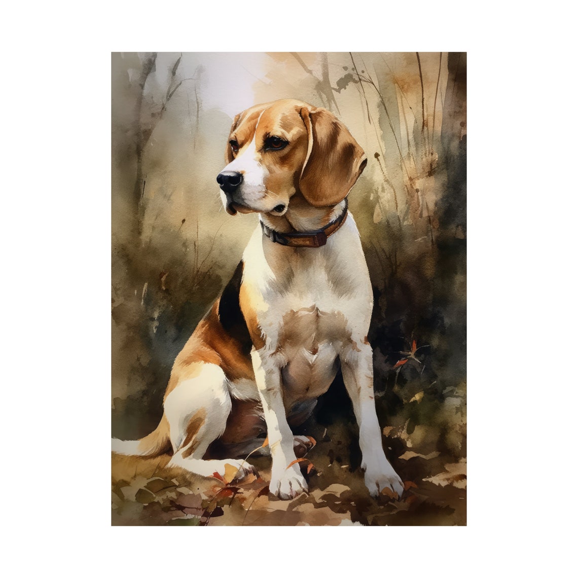 Beagle Dog Art Print Dog Wall Art Animal Art Print Animal Art Poster Dog Lover Gift Colorful Animal Wall Art Cool Dog Art - Image 4