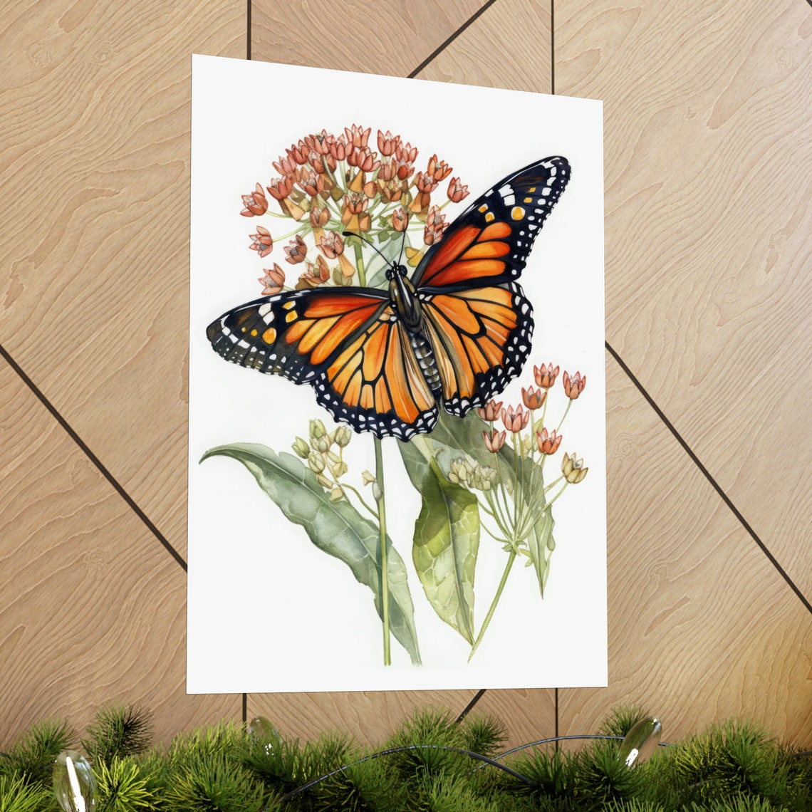 Tiger Milkweed Butterfly Art Print Butterfly Home Dcor Watercolor Butterfly Painting Insect Wall Art Nature Lover Butterflies Artwork - Image 2