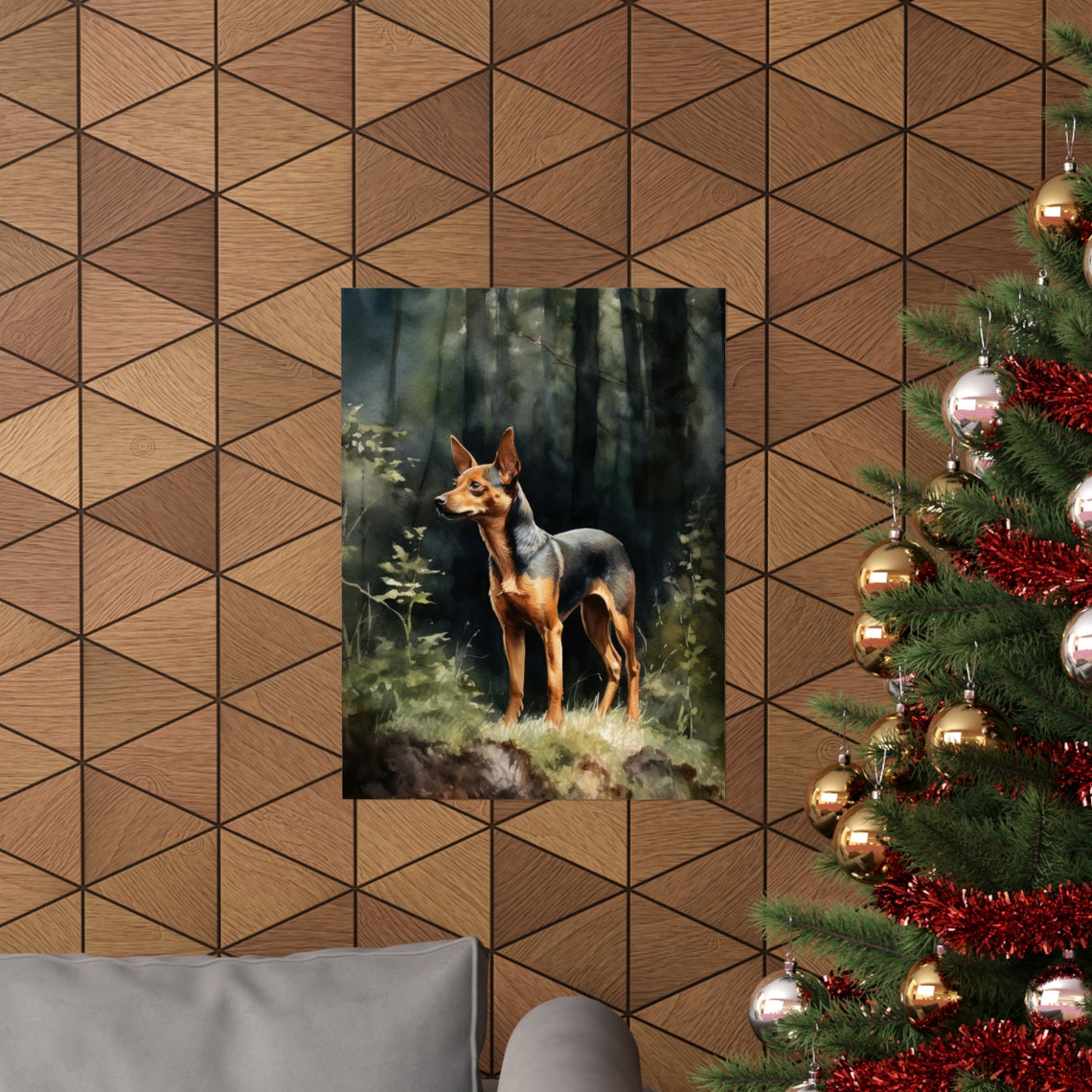 Miniature Pinscher Dog Art Print Dog Wall Art Animal Art Print Animal Art Poster Dog Lover Gift Colorful Animal Wall Art Cool Dog Art - Image 3