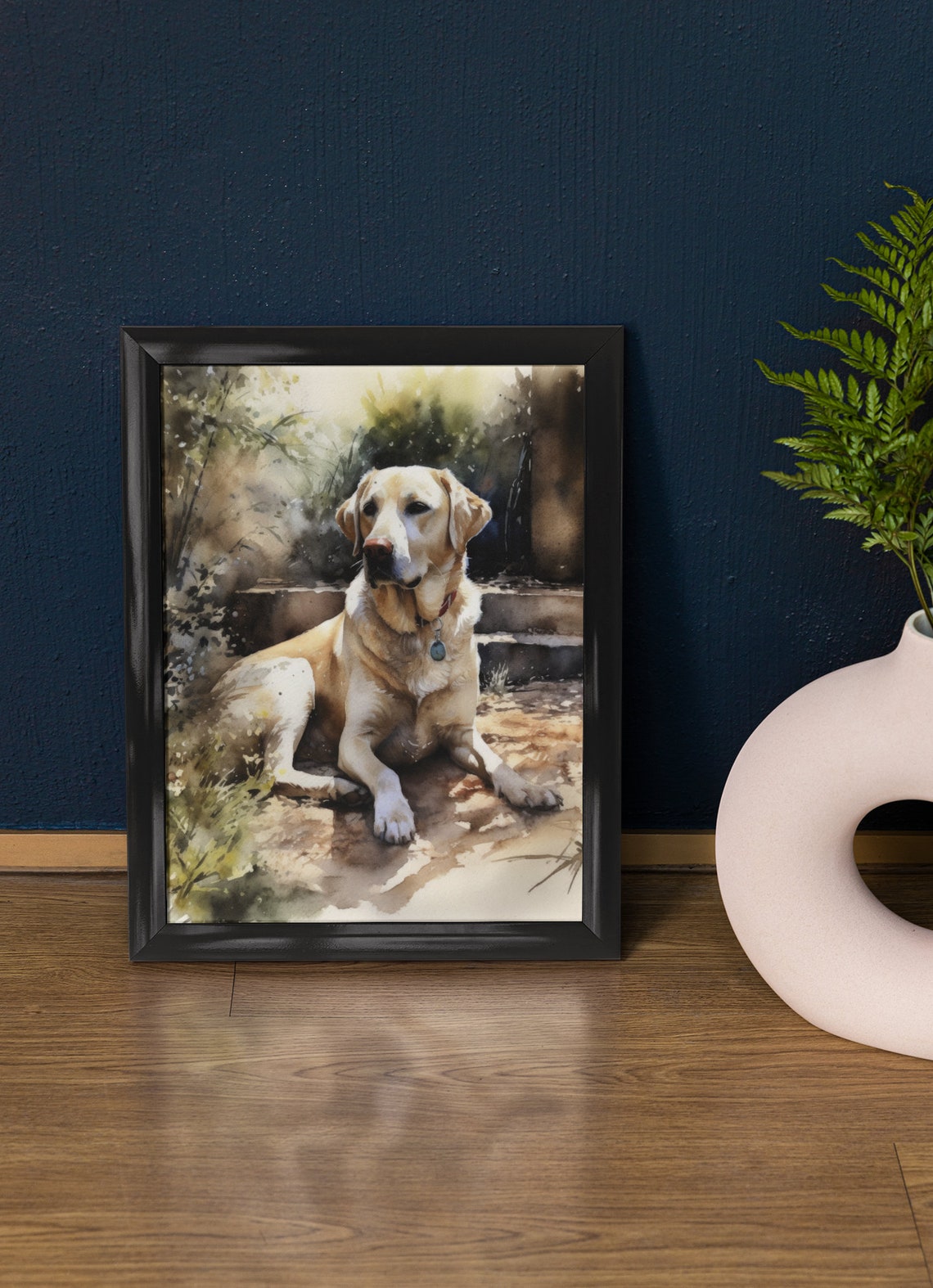 Yellow Labrador Retriever Dog Art Print Dog Wall Art Animal Art Print Animal Art Poster Dog Lover Gift Colorful Animal Wall Art