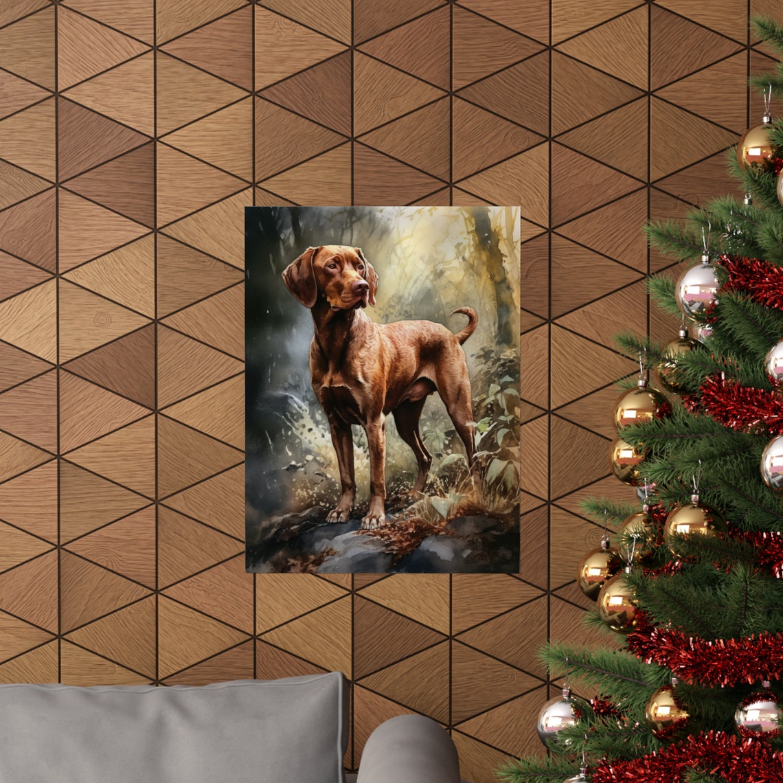 Wirehaired Vizsla Dog Art Print Dog Wall Art Animal Art Print Animal Art Poster Dog Lover Gift Colorful Animal Wall Art Cool Dog Art - Image 3
