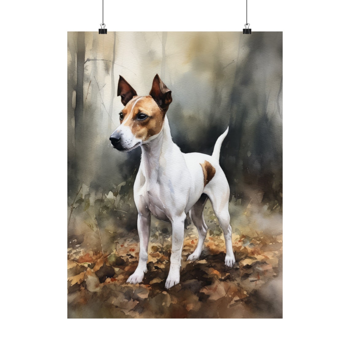 Smooth Fox Terrier Dog Art Print Dog Wall Art Animal Art Print Animal Art Poster Dog Lover Gift Colorful Animal Wall Art Cool Dog Art - Image 5