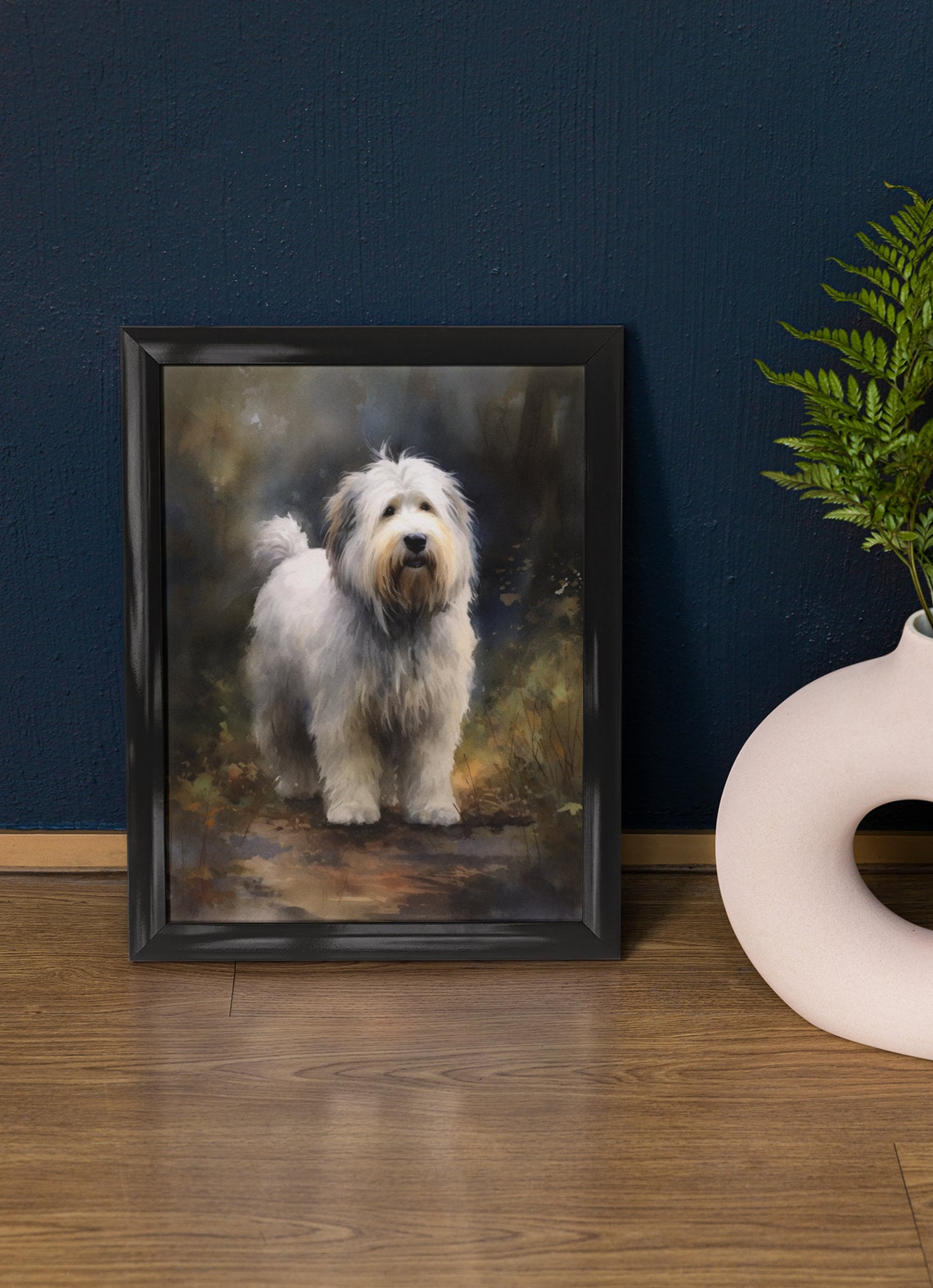 Old English Sheepdog Dog Art Print Dog Wall Art Animal Art Print Animal Art Poster Dog Lover Gift Colorful Animal Wall Art Cool Dog