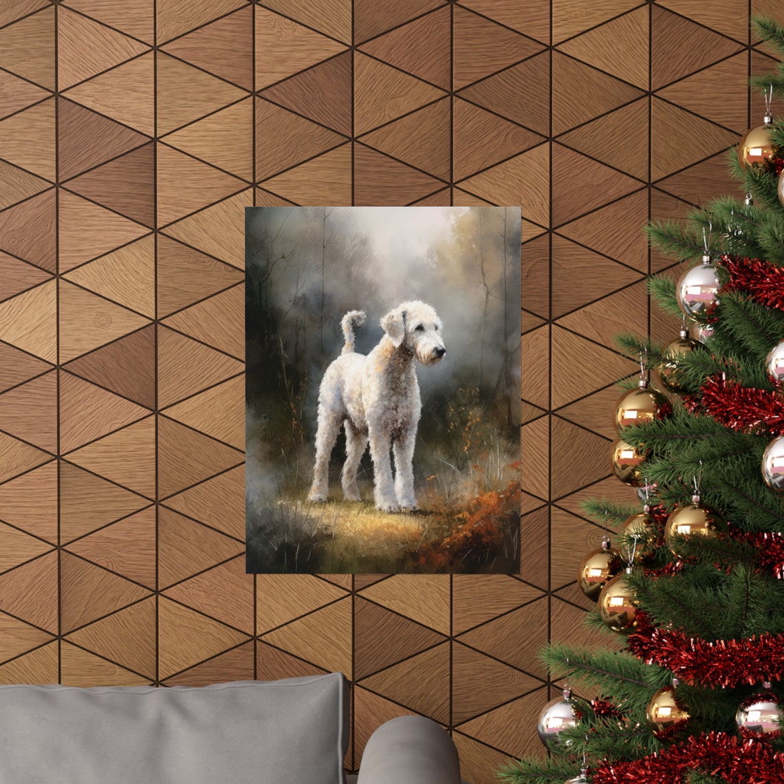 Bedlington Terrier Dog Art Print Dog Wall Art Animal Art Print Animal Art Poster Dog Lover Gift Colorful Animal Wall Art Cool Dog Art - Image 3