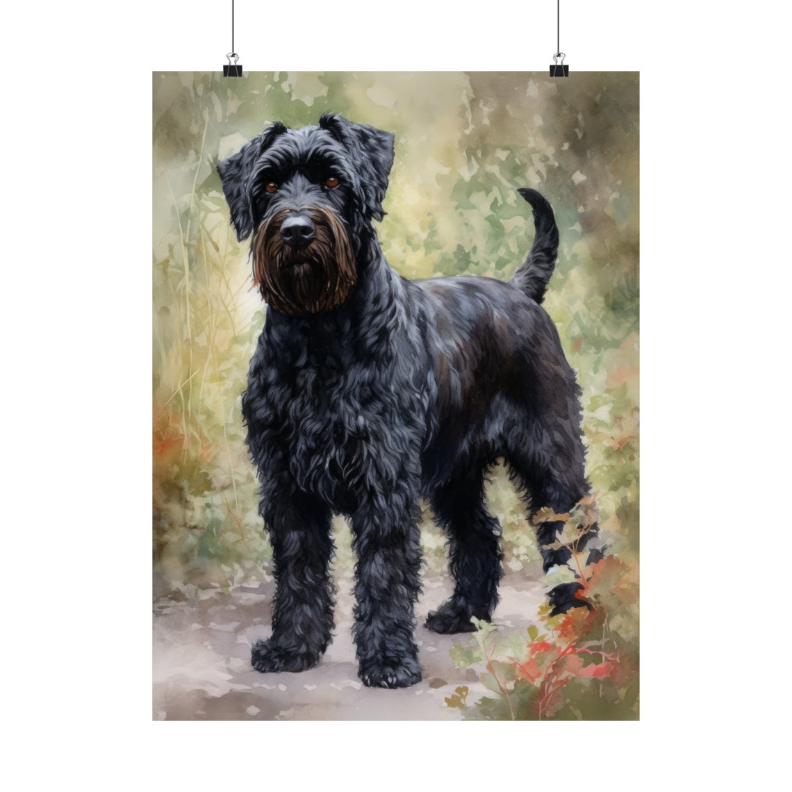 Black Russian Terrier Dog Art Print Dog Wall Art Animal Art Print Animal Art Poster Dog Lover Gift Colorful Animal Wall Art Cool Dog - Image 5